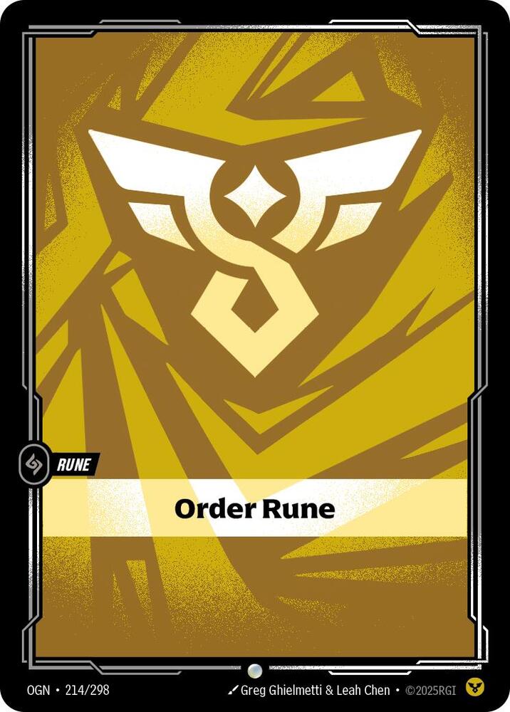 Order Rune 214/298 card from Origins