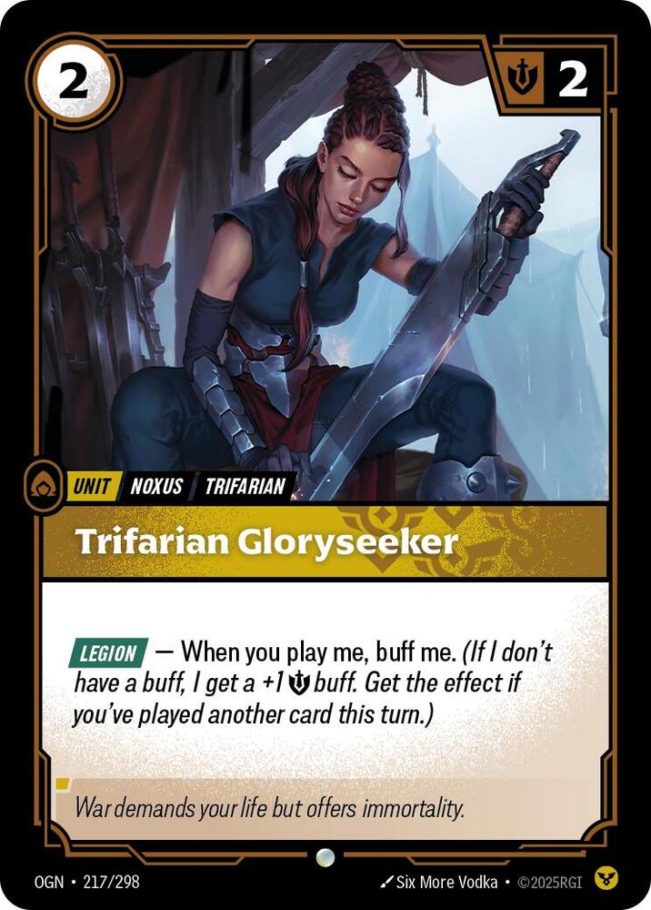 Trifarian Gloryseeker 217/298 card from Origins