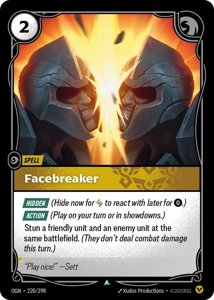 Facebreaker 220/298 card from Origins