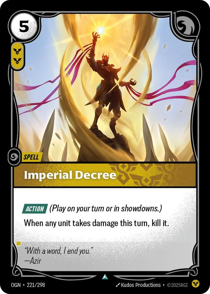 Imperial Decree 221/298 card from Origins