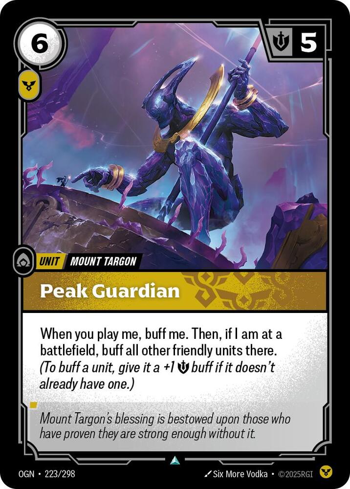 Peak Guardian 223/298 card from Origins