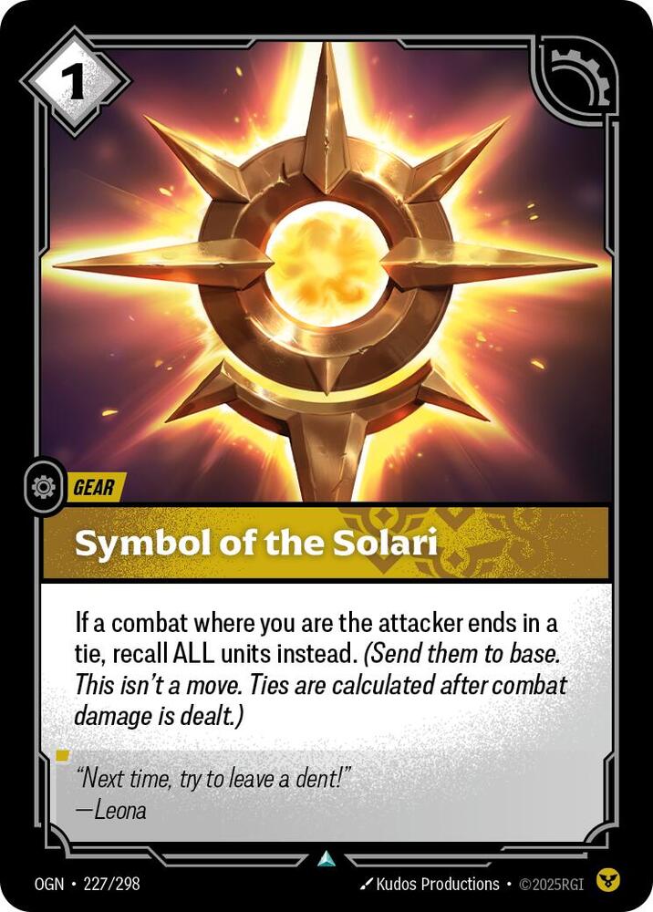 Symbol of the Solari 227/298 card from Origins