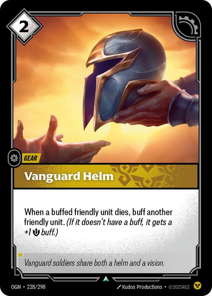 Vanguard Helm 228/298 card from Origins
