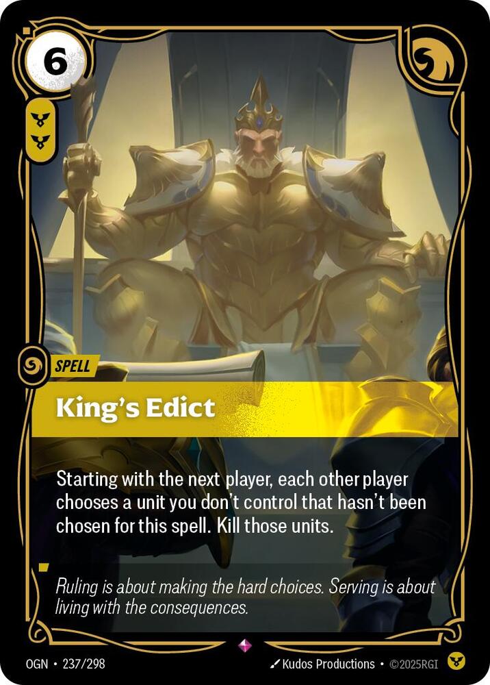 King's Edict 237/298 card from Origins