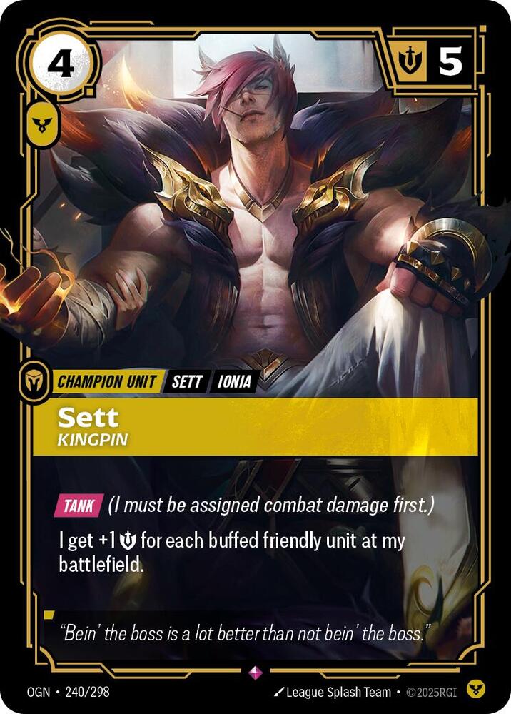 Sett - Kingpin 240/298 card from Origins