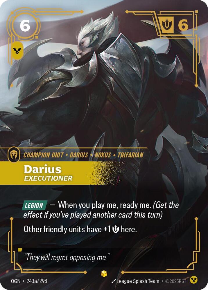 Darius - Executioner (Alternate Art) 243a/298 card from Origins