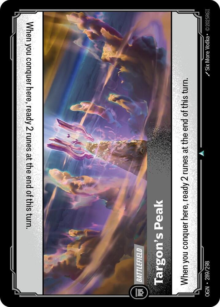 Targon's Peak 289/298 card from Origins