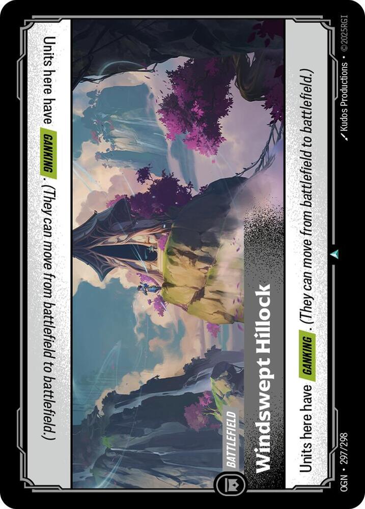 Windswept Hillock 297/298 card from Origins