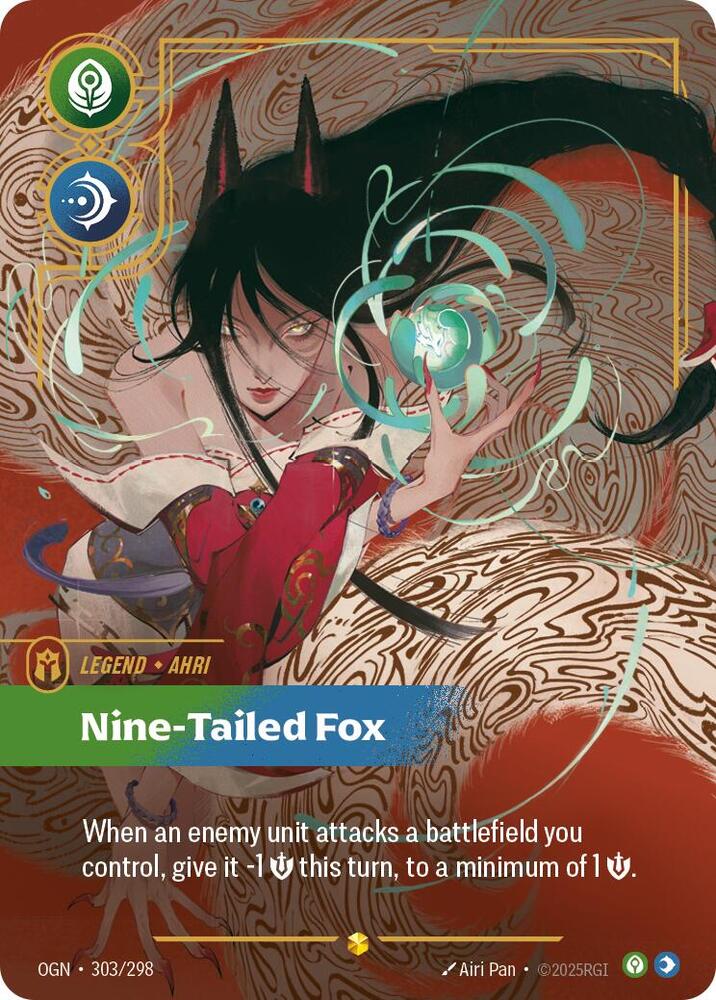 Ahri - Nine-Tailed Fox (Overnumbered) 303/298 card from Origins