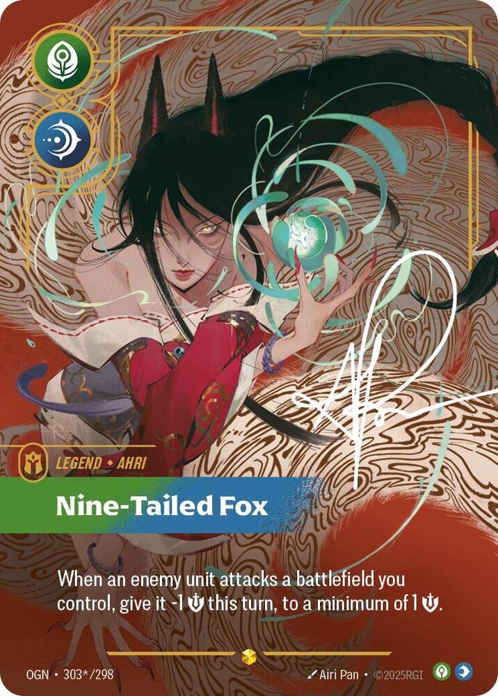 Ahri - Nine-Tailed Fox (Signature) 303*/298 card from Origins