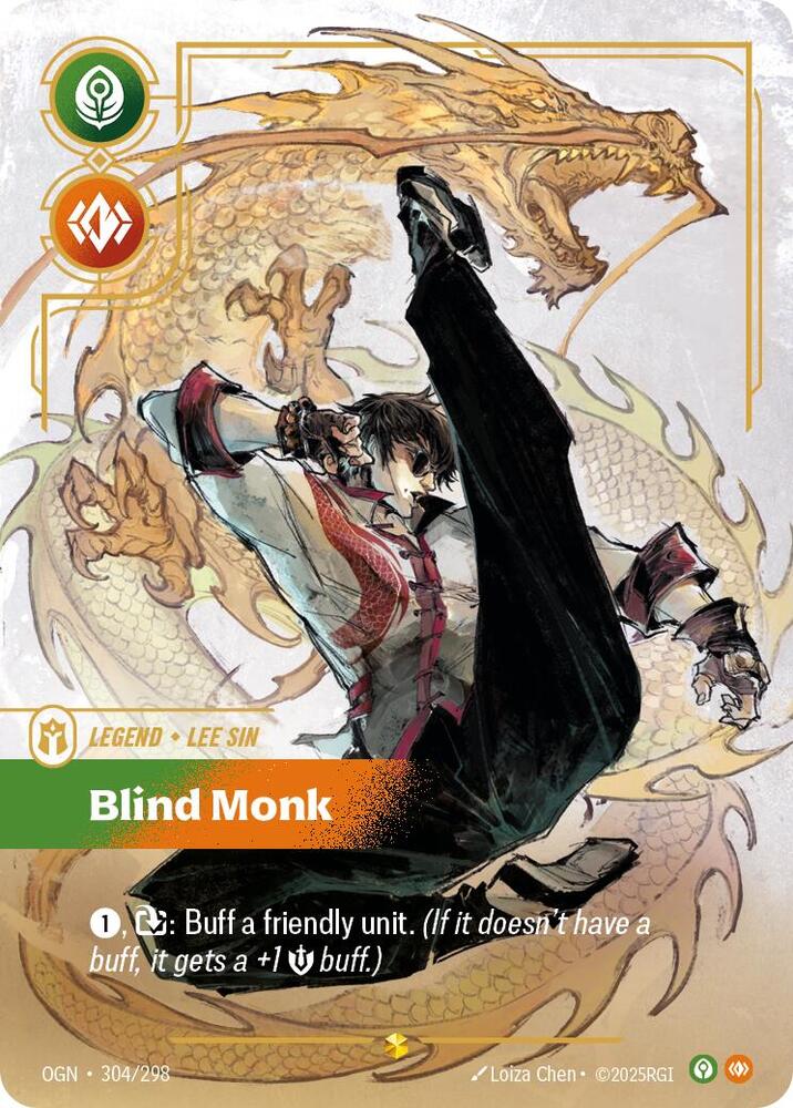 Lee Sin - Blind Monk (Overnumbered) 304/298 card from Origins