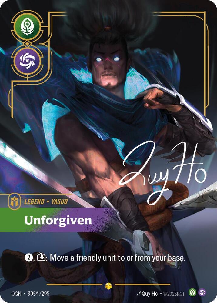 Yasuo - Unforgiven (Signature) 305*/298 card from Origins