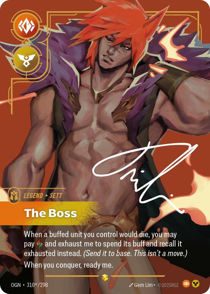 Sett - The Boss (Signature) 310*/298 card from Origins