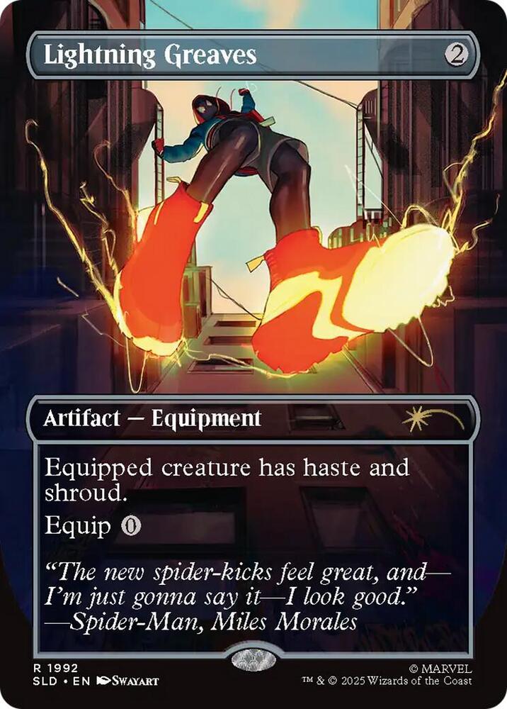 Lightning Greaves 1992 card from Secret Lair Drop Series