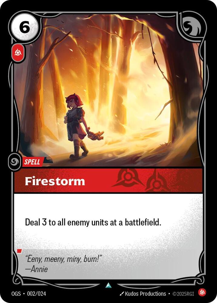 Firestorm 002/024 card from Origins: Proving Grounds