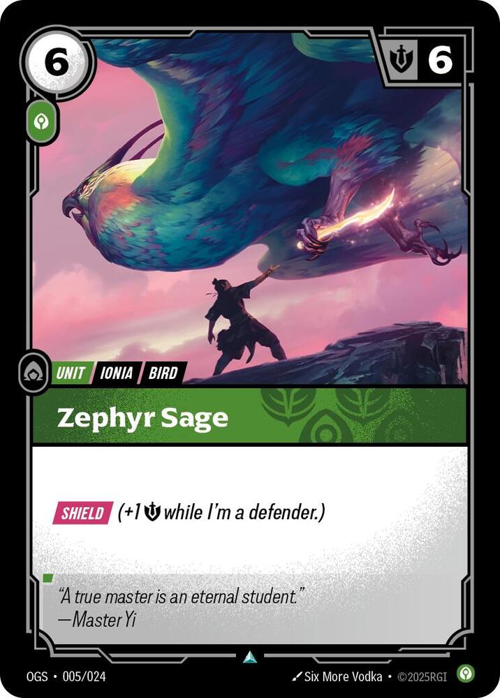 Zephyr Sage 005/024 card from Origins: Proving Grounds