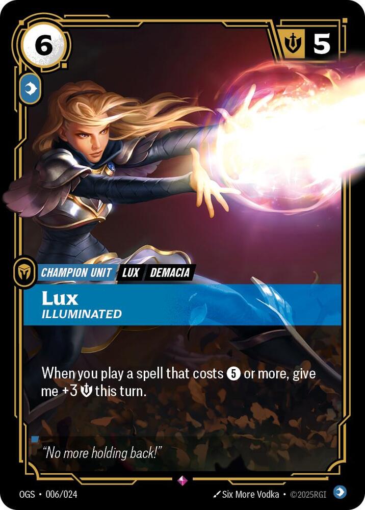 Lux - Illuminated 006/024 card from Origins: Proving Grounds