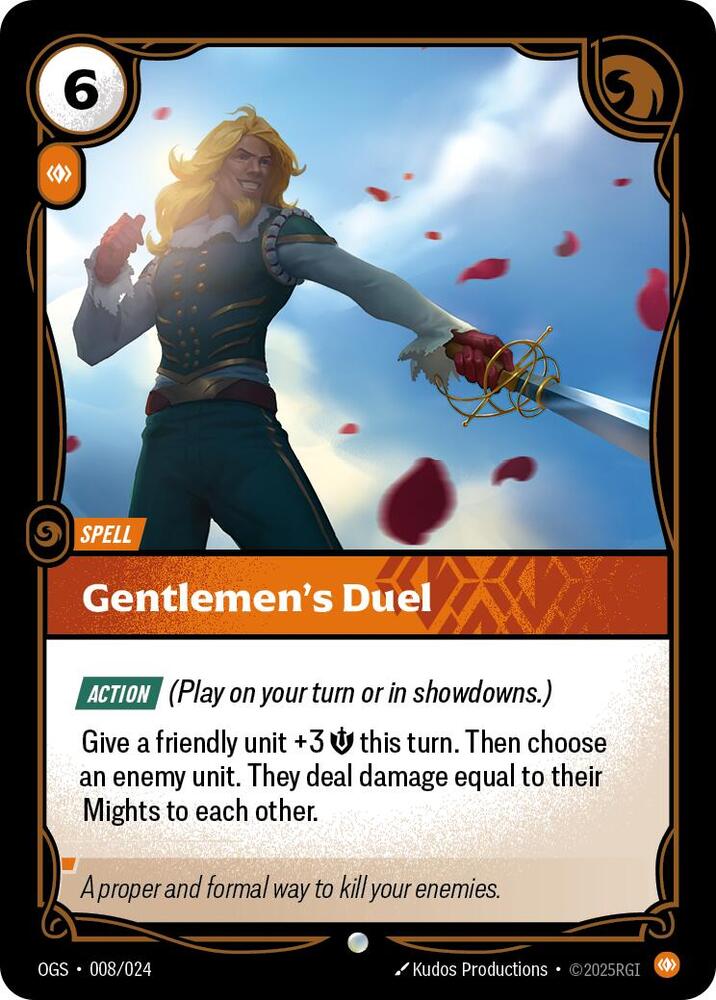 Gentlemen's Duel 008/024 card from Origins: Proving Grounds