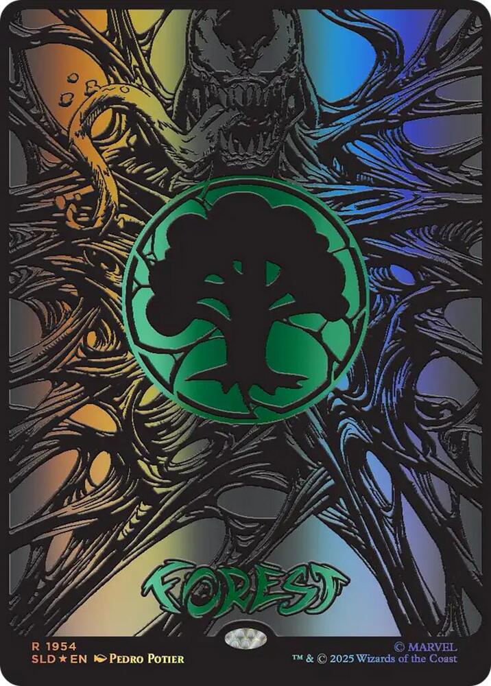 Forest (Raised Foil) 1954 card from Secret Lair Drop Series