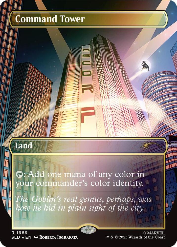 Command Tower (Rainbow Foil) 1989 card from Secret Lair Drop Series