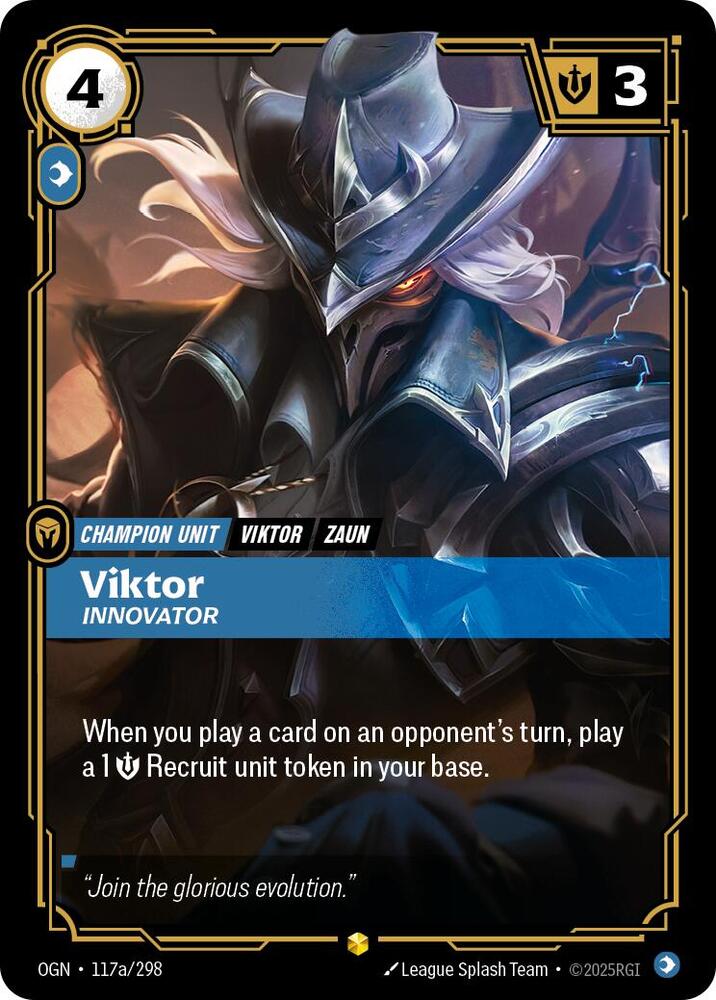Viktor - Innovator (Alternate Art) 117a/298 card from Origins