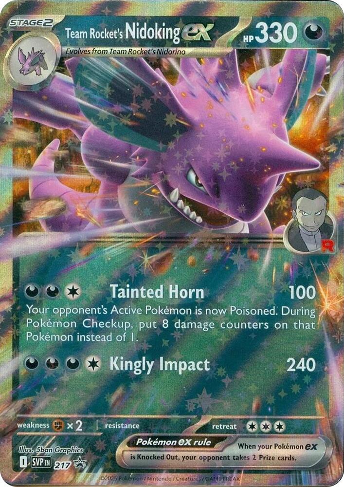 Team Rocket's Nidoking ex 217 card from SV: Scarlet & Violet Promo Cards