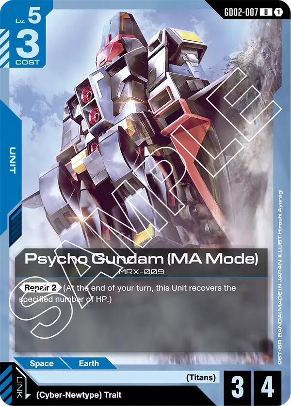 Psycho Gundam (MA Mode) GD02-007 card from Dual Impact