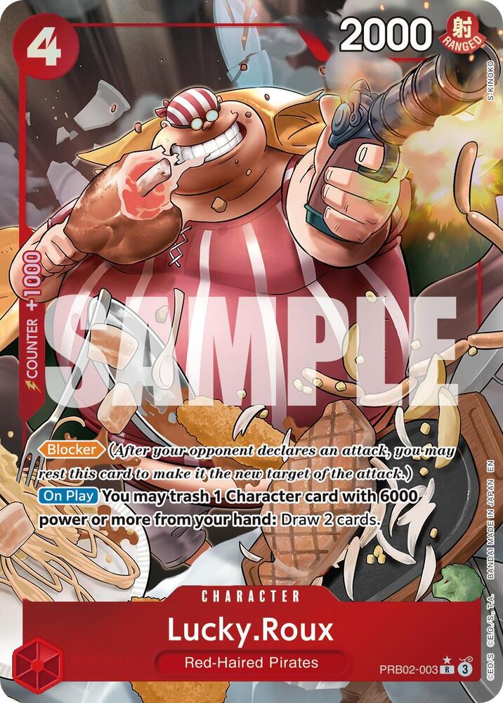 Lucky.Roux (Alternate Art) PRB02-003 card from Premium Booster -The Best- Vol. 2
