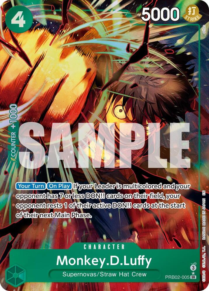 Monkey.D.Luffy (Alternate Art) PRB02-005 card from Premium Booster -The Best- Vol. 2