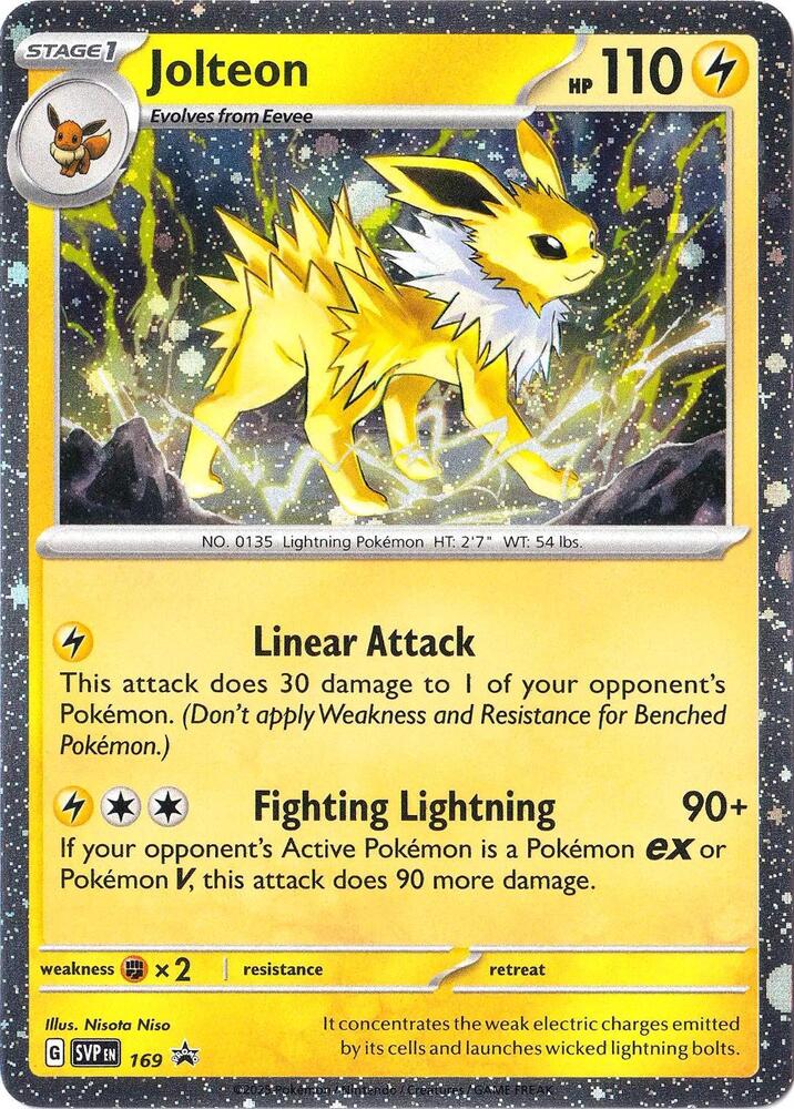 Jolteon - 169 (Cosmos Holo) 135/165 card from SV: Scarlet & Violet Promo Cards