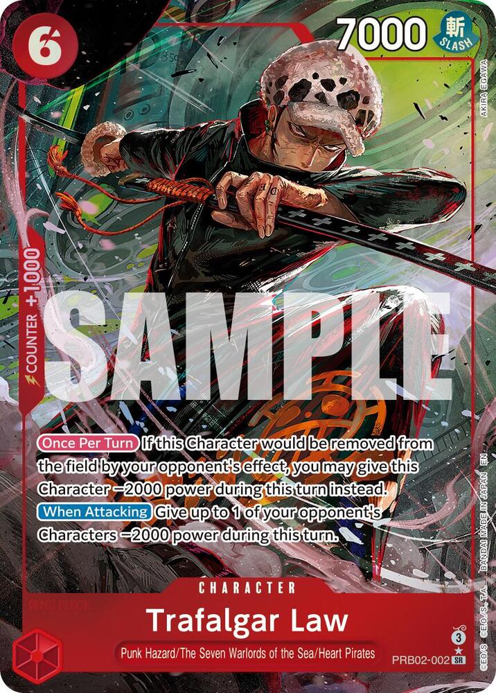 Trafalgar Law (Alternate Art) PRB02-002 card from Premium Booster -The Best- Vol. 2