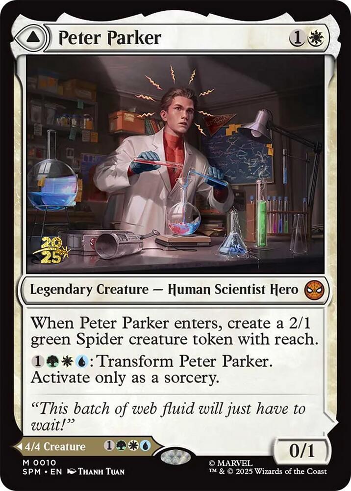 Peter Parker 10 card from Prerelease Cards