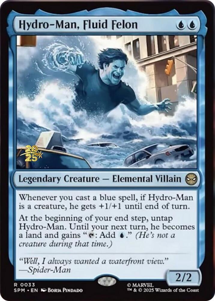 Hydro-Man, Fluid Felon 33 card from Prerelease Cards