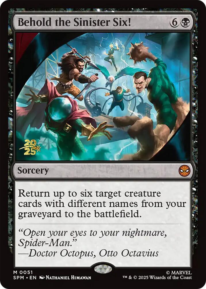 Behold the Sinister Six! 51 card from Prerelease Cards