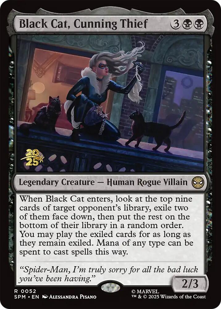 Black Cat, Cunning Thief 52 card from Prerelease Cards