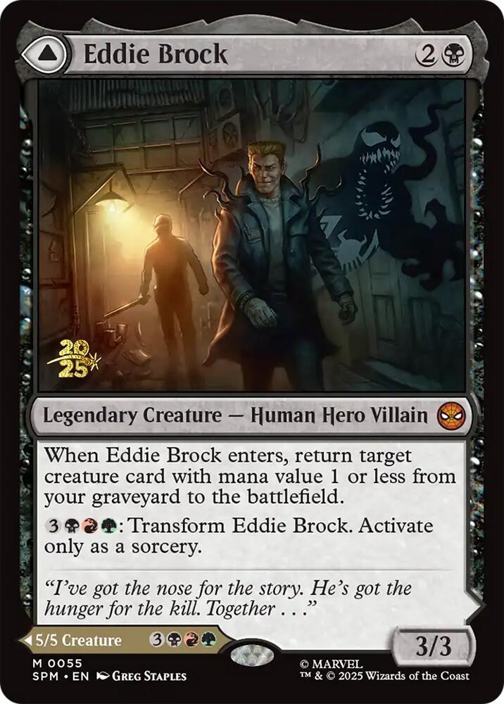 Eddie Brock 55 card from Prerelease Cards