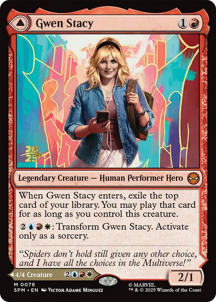 Gwen Stacy 78 card from Prerelease Cards