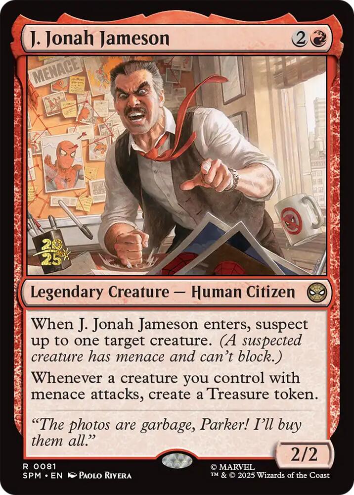 J. Jonah Jameson 81 card from Prerelease Cards