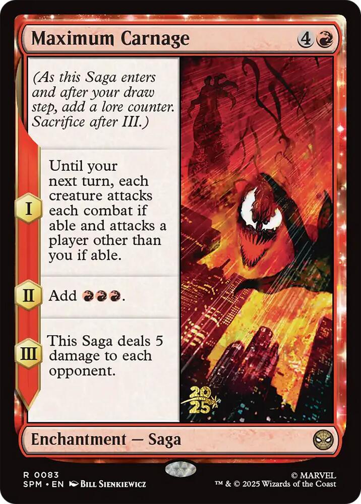 Maximum Carnage 83 card from Prerelease Cards
