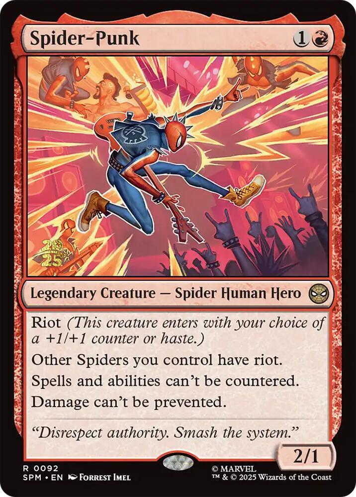 Spider-Punk 92 card from Prerelease Cards