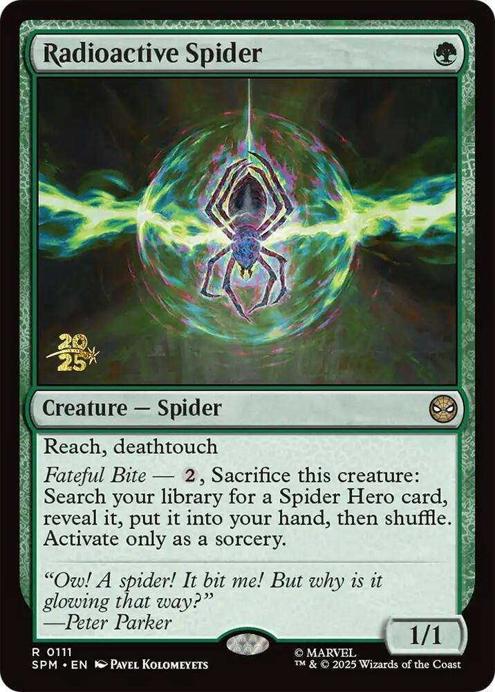 Radioactive Spider 111 card from Prerelease Cards