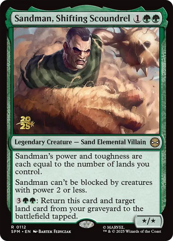 Sandman, Shifting Scoundrel 112 card from Prerelease Cards