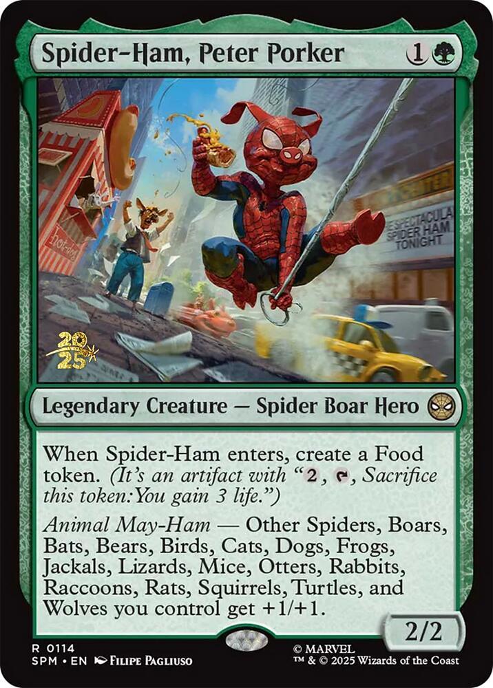 Spider-Ham, Peter Porker 114 card from Prerelease Cards