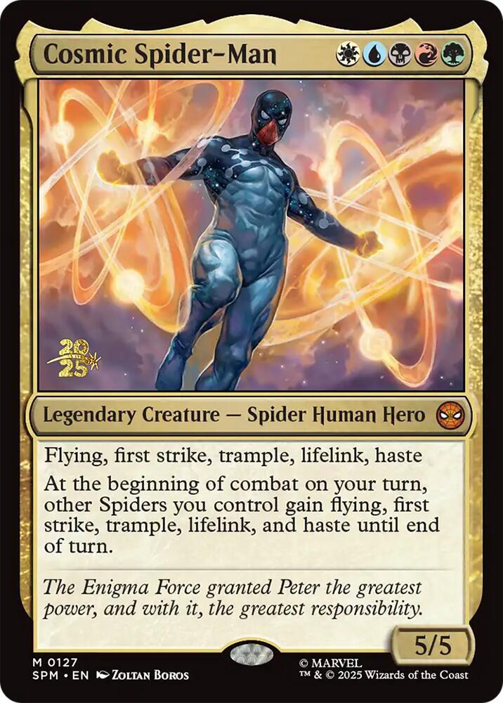 Cosmic Spider-Man 127 card from Prerelease Cards