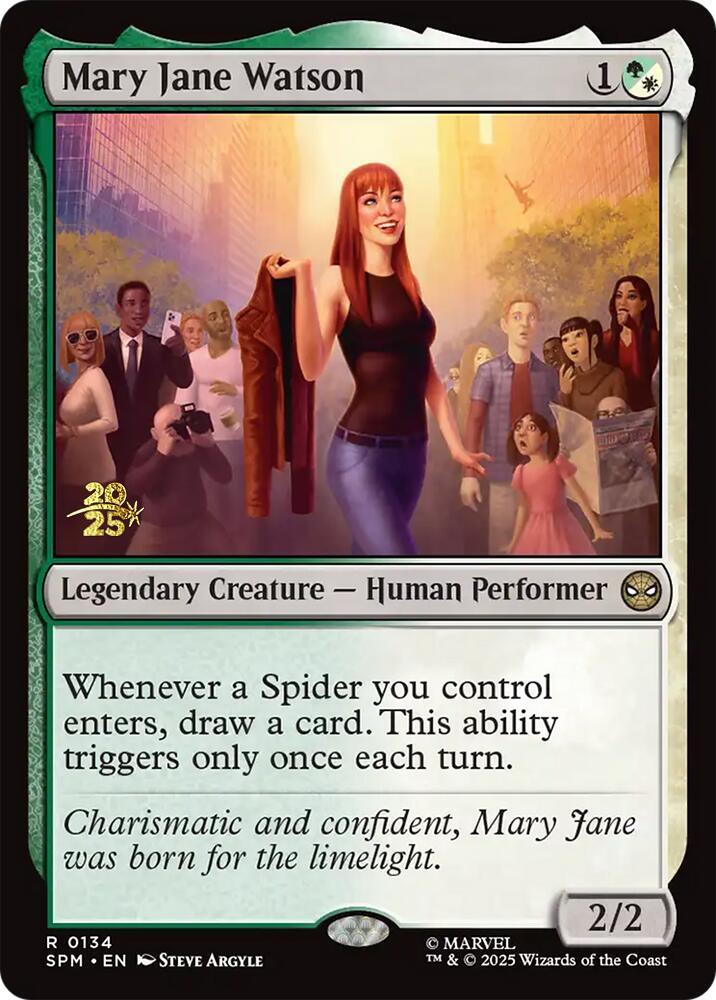 Mary Jane Watson 134 card from Prerelease Cards