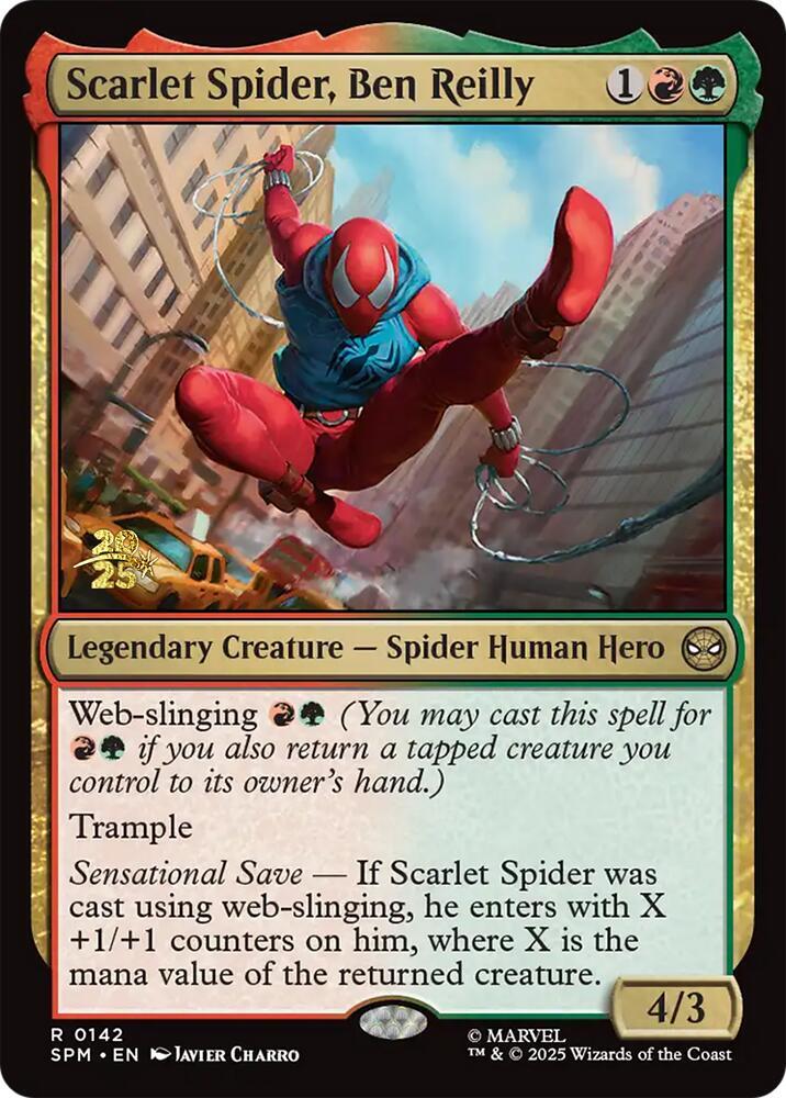 Scarlet Spider, Ben Reilly 142 card from Prerelease Cards