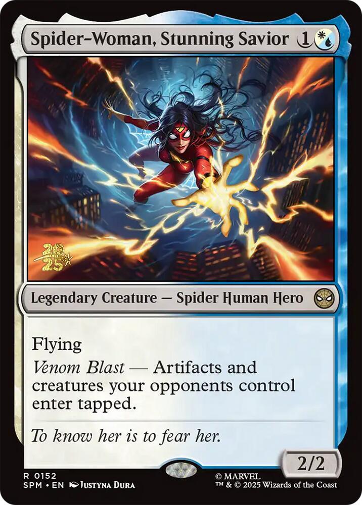 Spider-Woman, Stunning Savior 152 card from Prerelease Cards