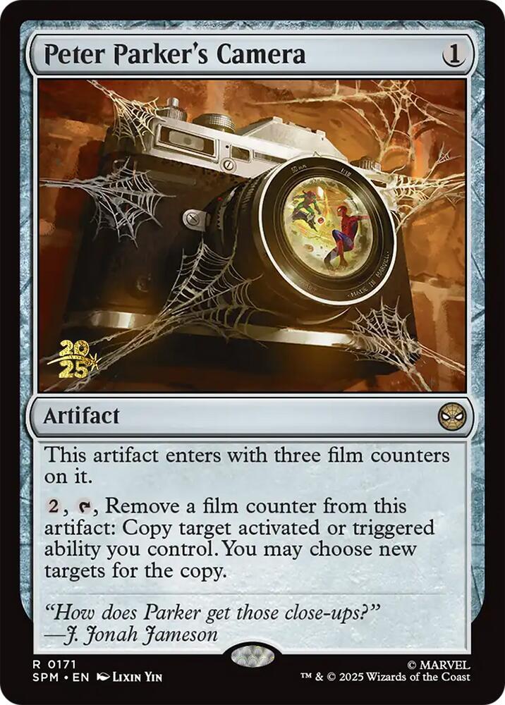 Peter Parker's Camera 171 card from Prerelease Cards