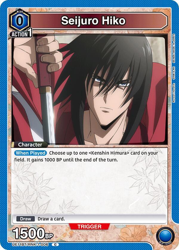 Seijuro Hiko UE11BT/RNK-1-006 card from UE11BT: Rurouni Kenshin