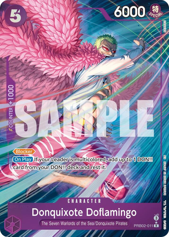 Donquixote Doflamingo (Alternate Art) PRB02-011 card from Premium Booster -The Best- Vol. 2